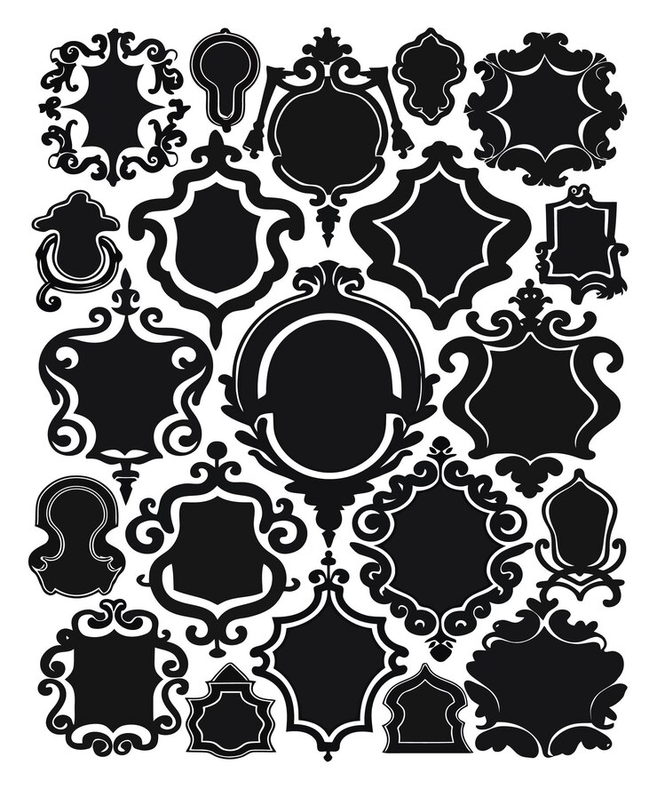 Vector de conjunto de marcos antiguos