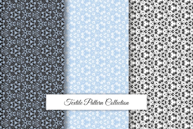 Vector conjunto de patrones sin fisuras de patrón textil
