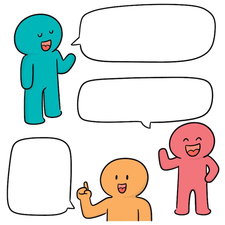 Vector vector conjunto de personas hablando