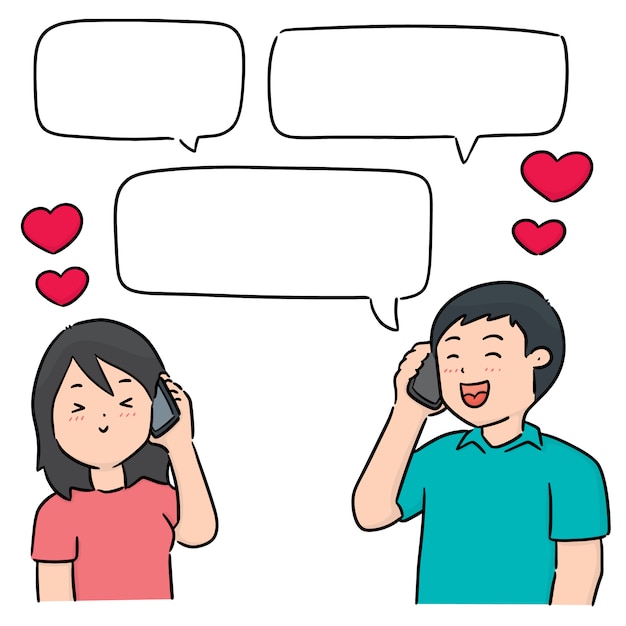 Vector conjunto de personas hablando