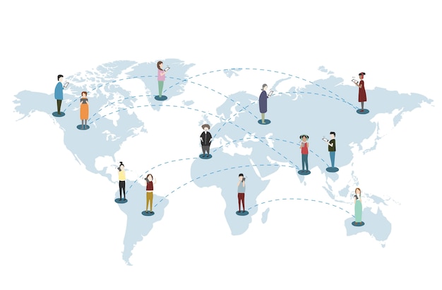 Vector conjunto de personas ilustradas