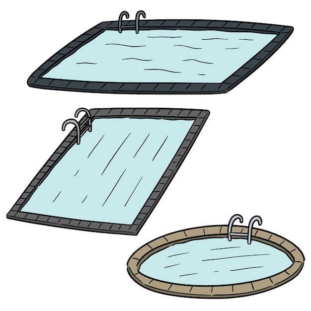 Vector conjunto de piscina