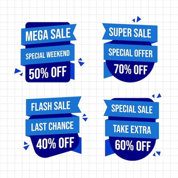 Vector de conjunto de plantillas de banner de venta