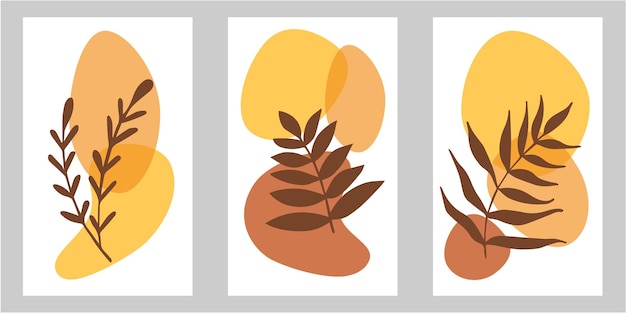 Vector vector conjunto de plantillas de historias de otoño para redes sociales