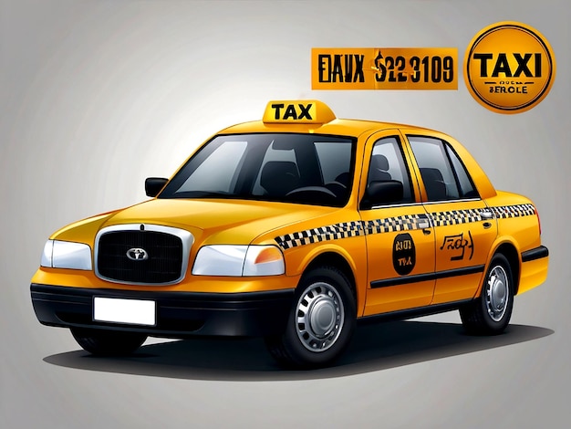 Vector vector de conjunto de servicios de taxis aislado