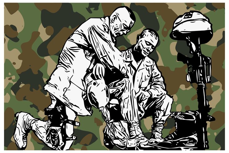 Vector conmemorativo del soldado de los E.E.U.U.