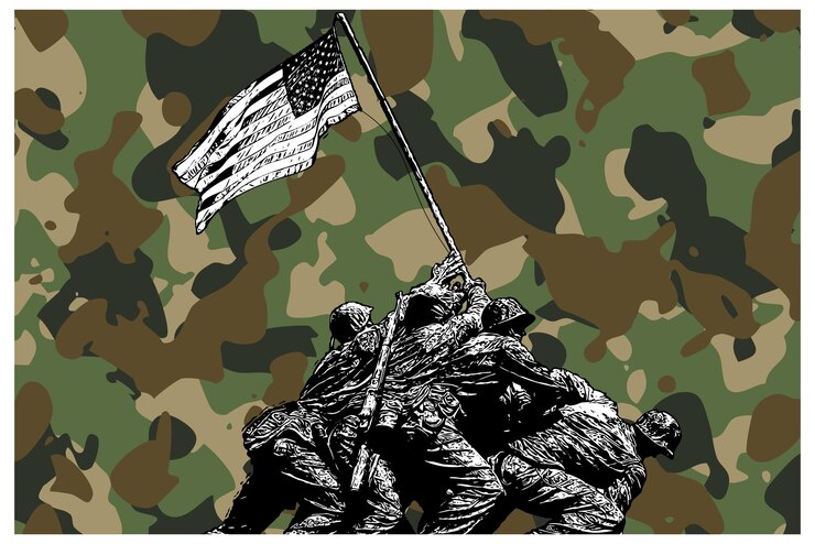 Vector conmemorativo del soldado de los E.E.U.U.