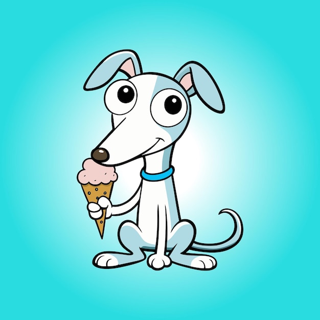 El vector del cono de helado de Whippet