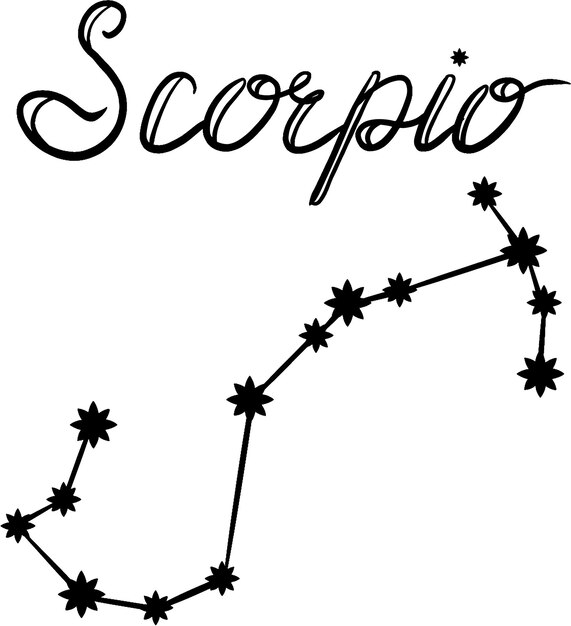 Vector de constelación de escorpio