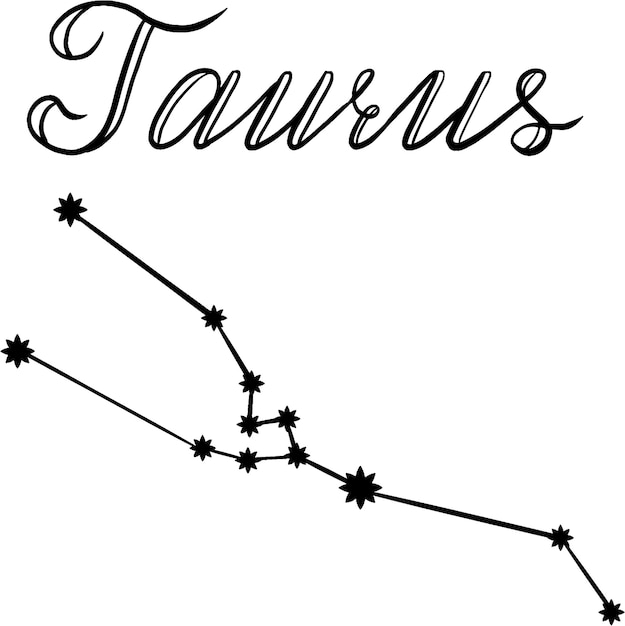 Vector de constelación de Tauro