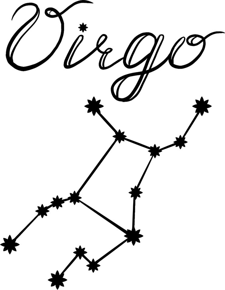 Vector vector de la constelación de virgo