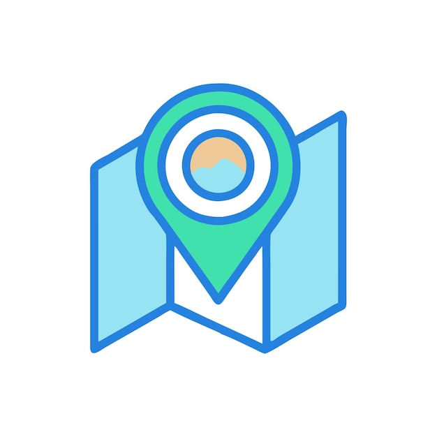 Vector de contacto de icono de ubicación del mapa para sitios web de interfaz de usuario y aplicaciones móviles