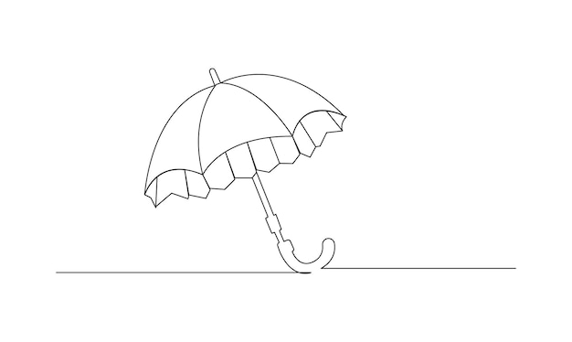 Vector continuo un simple dibujo de una sola línea abstracta del concepto general de seguridad y seguridad