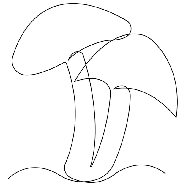 Vector de contorno de concepto de plantas de dibujo de arte de línea única continua de setas
