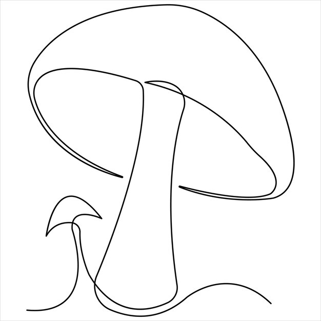 Vector de contorno de concepto de plantas de dibujo de arte de línea única continua de setas