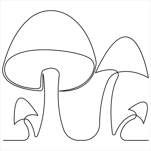 Vector de contorno de concepto de plantas de dibujo de arte de línea única continua de setas