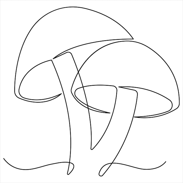 Vector de contorno de concepto de plantas de dibujo de arte de línea única continua de setas