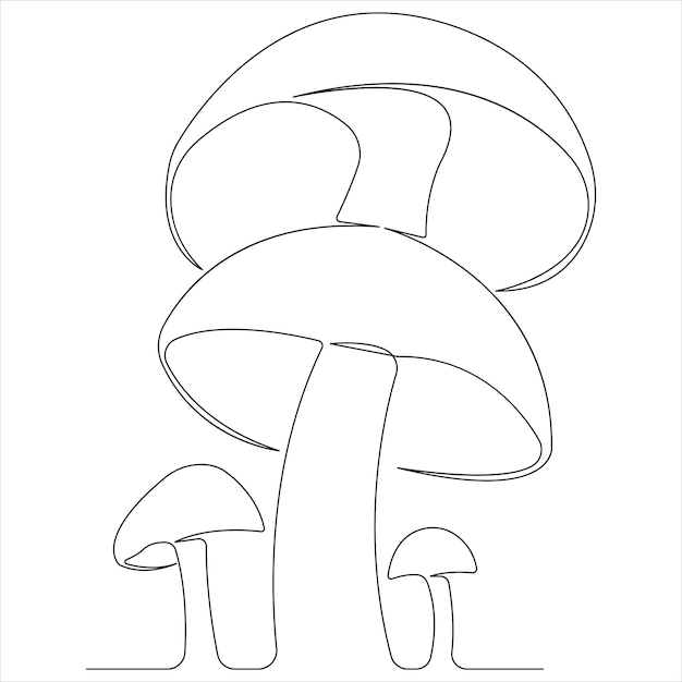 Vector de contorno de concepto de plantas de dibujo de arte de línea única continua de setas