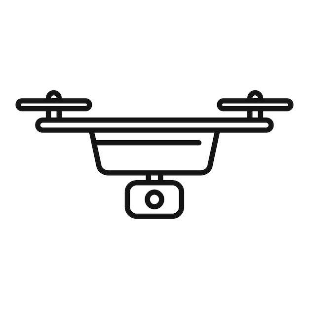Vector de contorno de icono aéreo de la historia de vídeo Cinema go pro