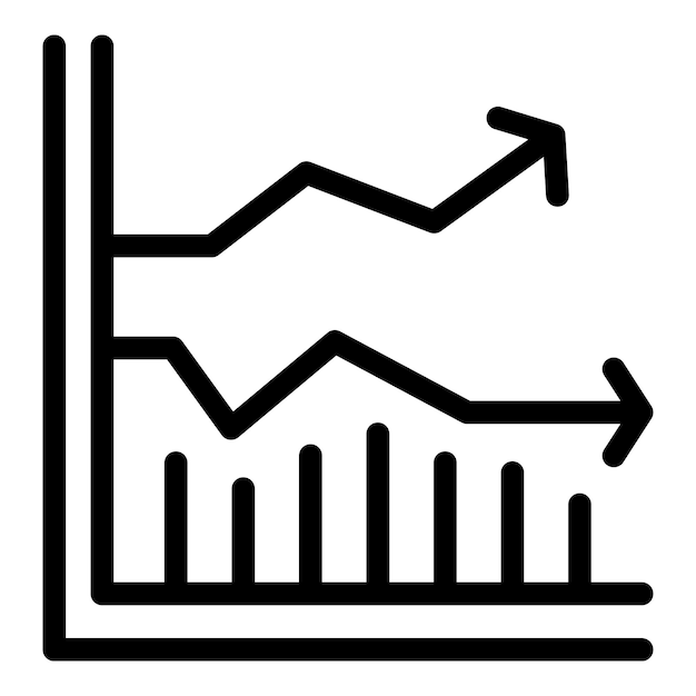 Vector de contorno de icono de análisis de versión beta Informe del sitio web de prueba de lanzamiento