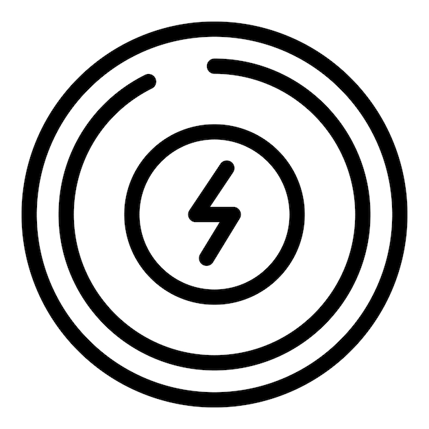 Vector de contorno del icono del aparato de cocción por inducción
