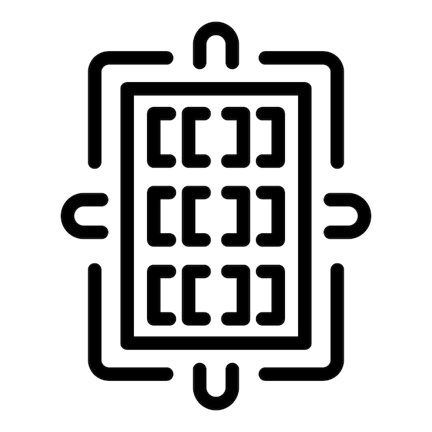 Vector de contorno de icono de apartamento de préstamo Agencia de negocios
