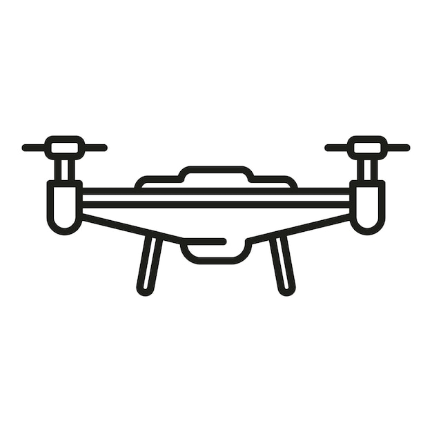 Vector de contorno del icono del avión no tripulado Juguete de video Cámara espía Ai
