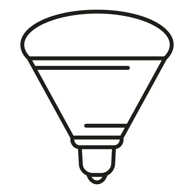 Vector de contorno del icono de la bombilla inteligente de fijación Control móvil Luce moderna para el hogar