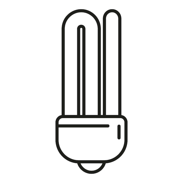 Vector de contorno de icono de bombilla inteligente para interiores Iluminación en línea Luz para el hogar