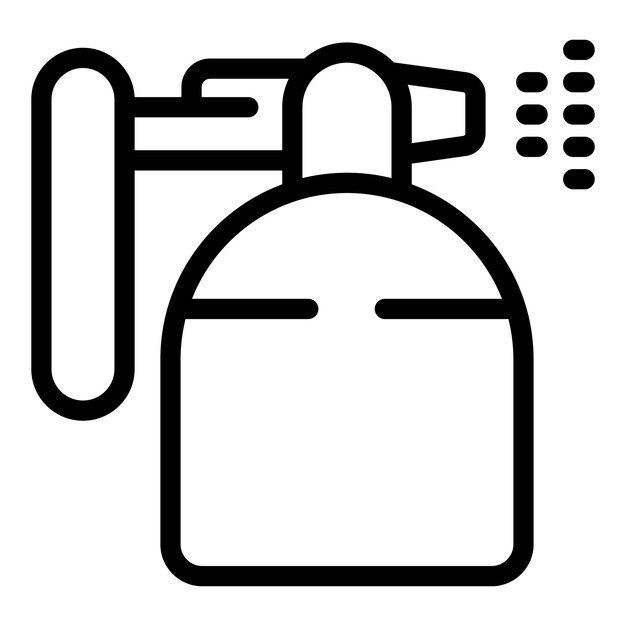 Vector de contorno del icono de la botella del aplicador de herbicidas Tanque manual fertilizado