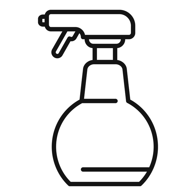 Vector de contorno del icono de la botella de pulverización de reutilización Atomizador de lavado a mano