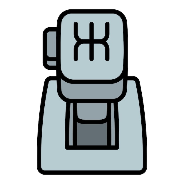 Vector de contorno de icono de caja de cambios automática Pieza de coche Motor de coche