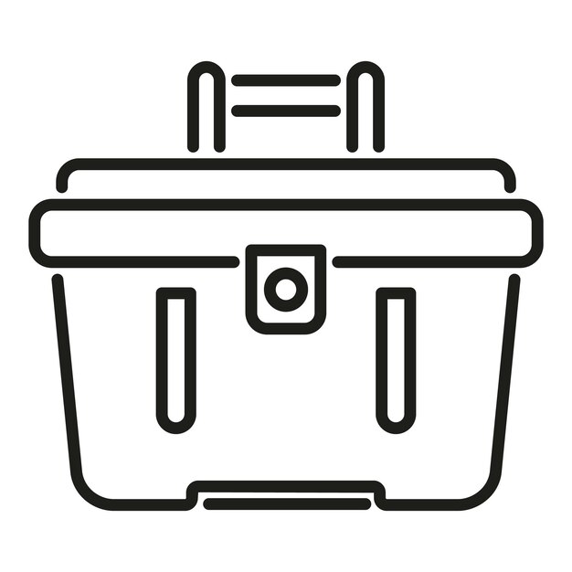 Vector de contorno del icono de la caja de herramientas de servicio Lavadora de platos Pope rota