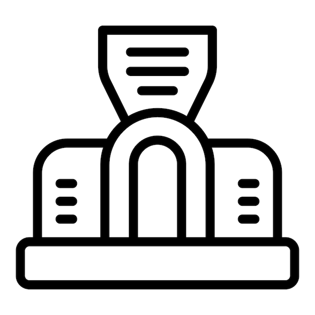Vector de contorno del icono de la capucha de ventilación Sistema de purificador de cocina