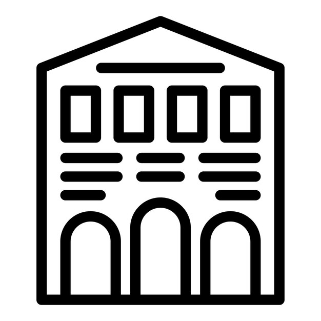 Vector de contorno del icono de la casa de Berna Emblema del cantón