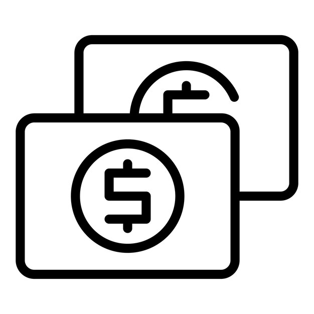 Vector de contorno de icono de chat bancario en línea Enviar pago Aplicación de billetera
