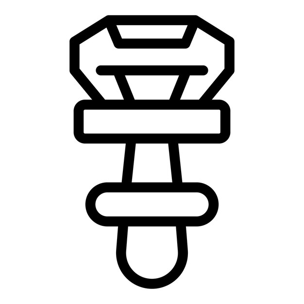 Vector de contorno del icono del cierre del manillar Los botones de las mangas de la camisa
