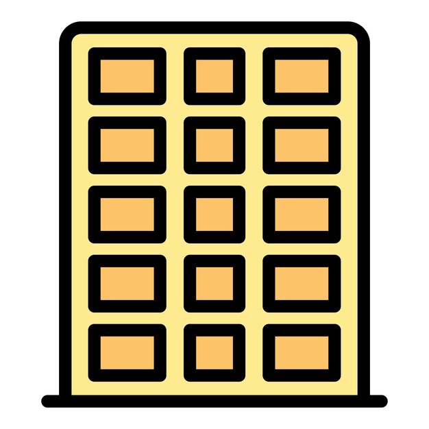 Vector de contorno del icono de la ciudad de la torre Viaje a Casablanca Marca de sello de punto de referencia Color plano