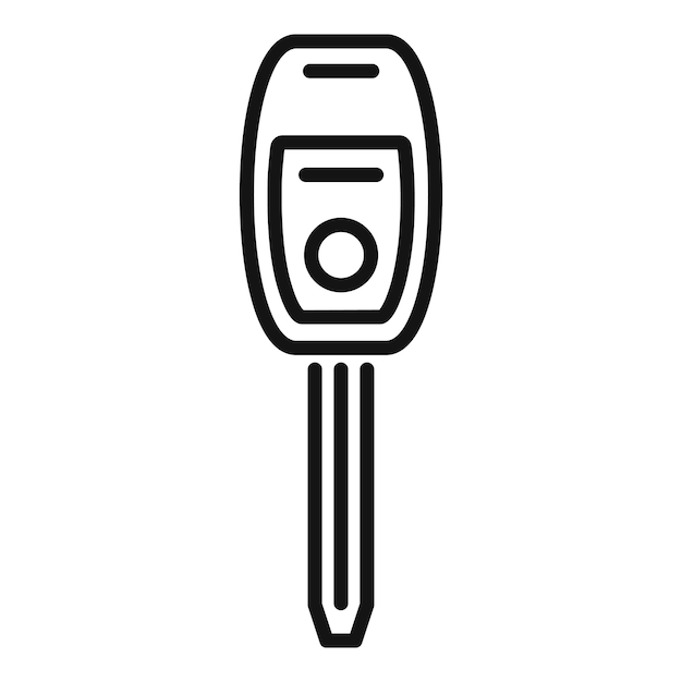 Vector de contorno de icono de clave inteligente digital Activar el acceso