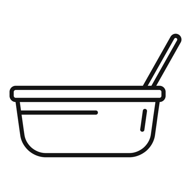 Vector de contorno del icono de color del cabello Proceso de lavado de salón