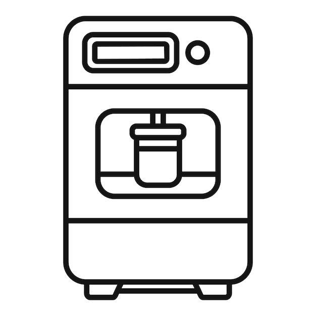 Vector de contorno del icono del concentrador nasal Cuidado del flujo nasal
