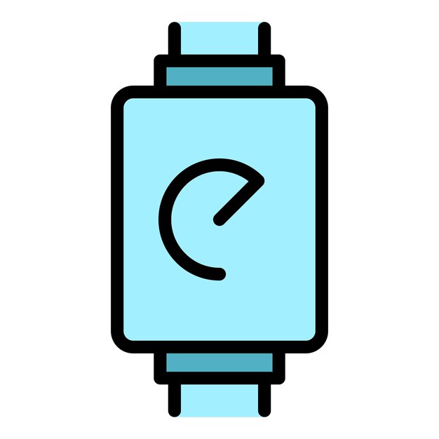 Vector de contorno del icono del contador de la caldera de gas Calefactor de hogar Color plano de la energía del agua