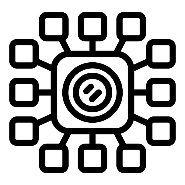 Vector de contorno del icono de contenido de la cámara Go pro Sesión de cámara de acción