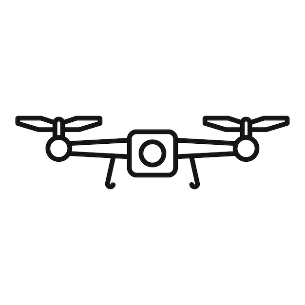 Vector de contorno del icono de control de drones de video Cinema go pro