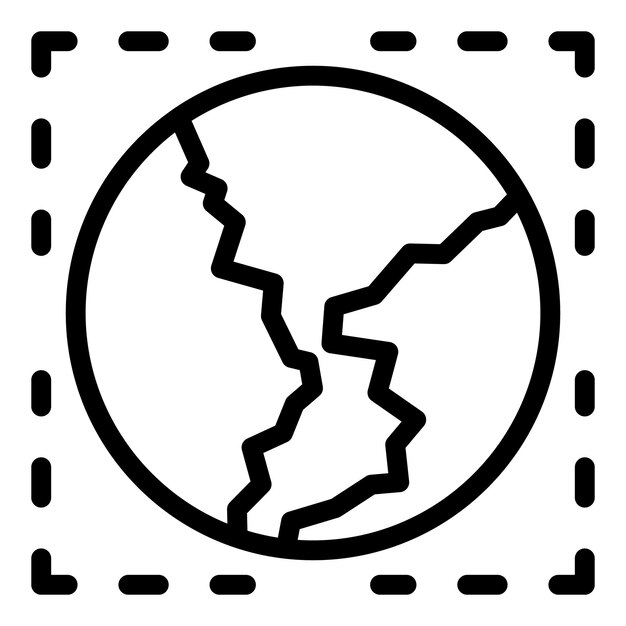 Vector de contorno de icono de crucero de vuelo Mundo globo Mapa de turismo