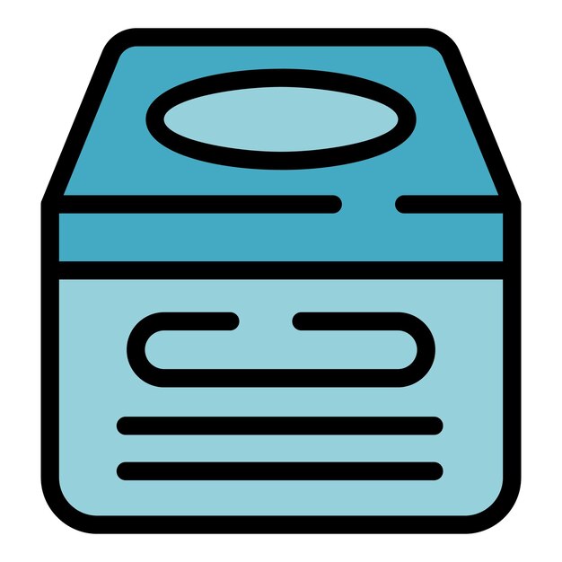 Vector de contorno del icono de la cubierta completa del paquete de zapatos Protección del pie Color plano de residuos de seguridad