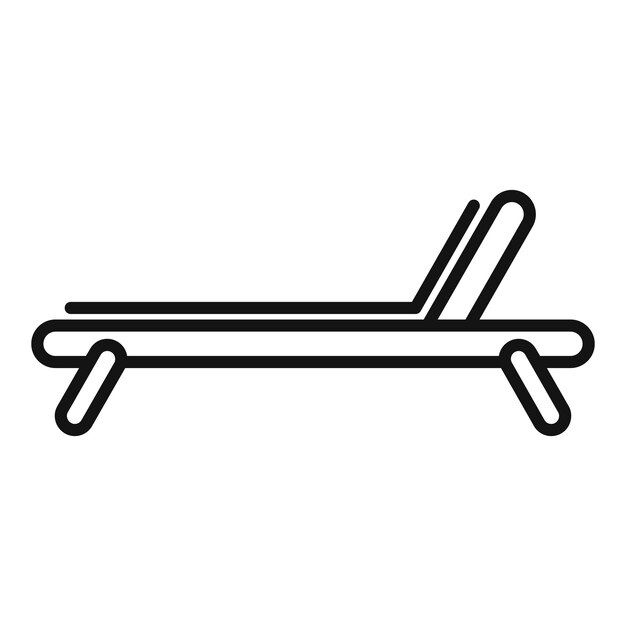 Vector de contorno de icono de cubierta de madera Muebles interiores para el hogar