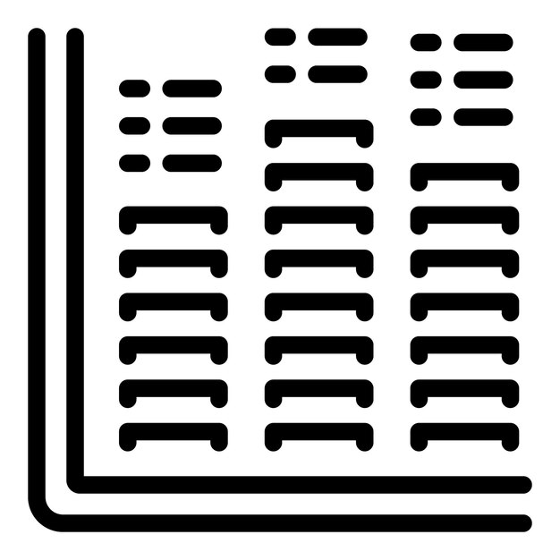 Vector de contorno de icono de datos de población Equipo de cliente Flecha social
