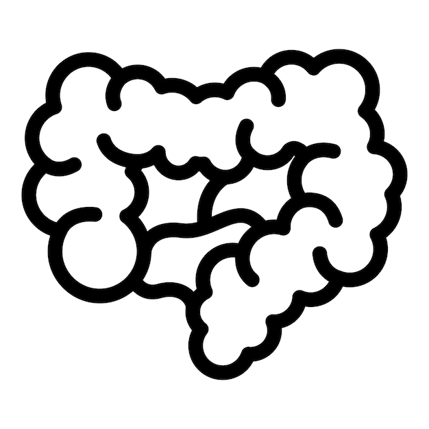 Vector de contorno del icono de desintoxicación de los órganos internos Desintoxicación del cuerpo
