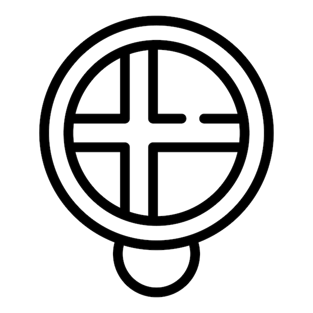 Vector de contorno del icono de destino de Islandia Identidad de la bandera nacional